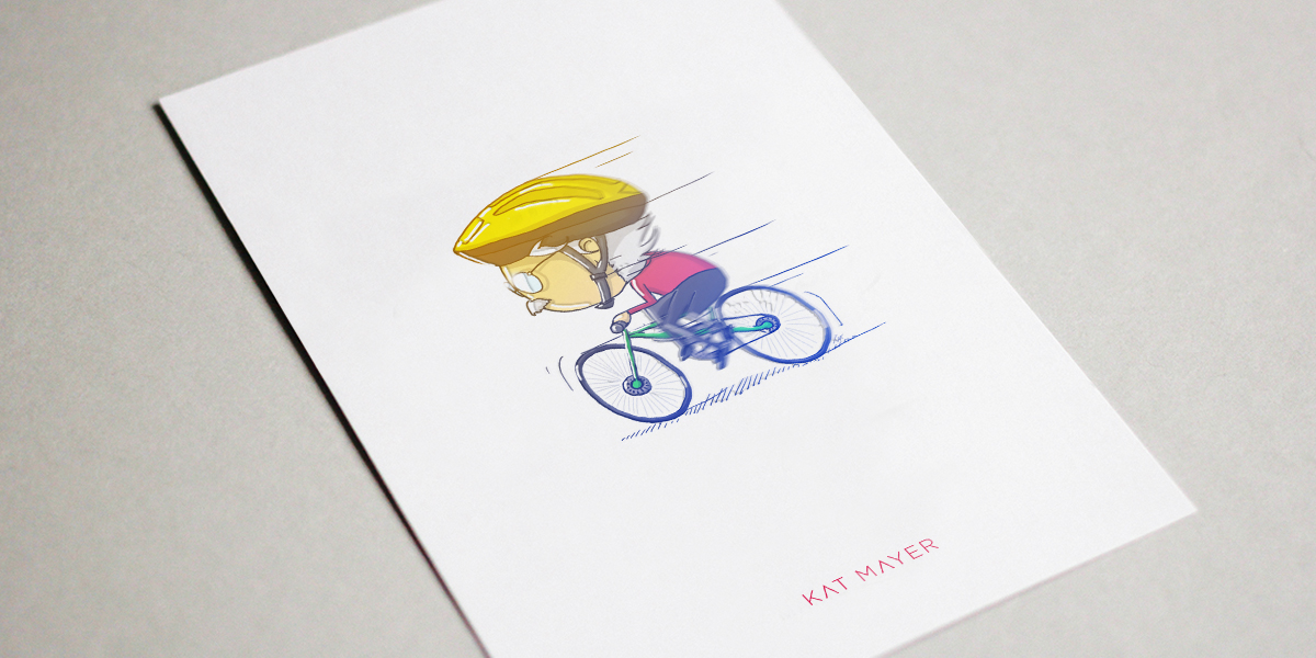 Postcard - Cyclist